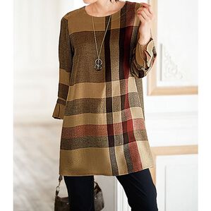 BELLUNA（ベルーナ）の「変化織チェックチュニック（チュニック）」｜詳細画像