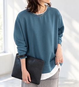 BELLUNA（ベルーナ）の「重ね着風とろみ素材プルオーバー（カットソー）」