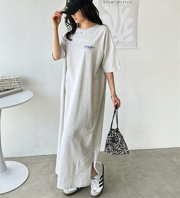 GeeRA（ジーラ）の「アソートロゴプリントＴシャツワンピース（その他ワンピース）」｜詳細画像