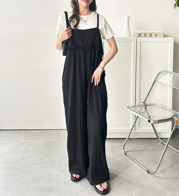 GeeRA（ジーラ）の「フリルデザインサロペット（オールインワン）」｜詳細画像