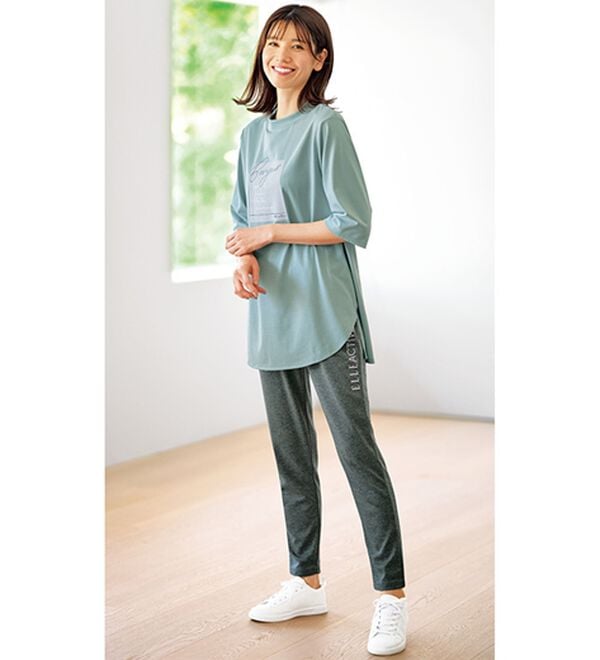 BELLUNA（ベルーナ）の「＜ＥＬＬＥ　Ａｃｔｉｖｅ＞ハニカムメッシュ素材ジャージパンツ（その他パンツ）」｜詳細画像