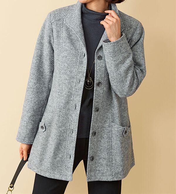 BELLUNA（ベルーナ）の「お出かけにぴったり！ツイード調カットソー素材ジャケット（その他ジャケット）」｜詳細画像