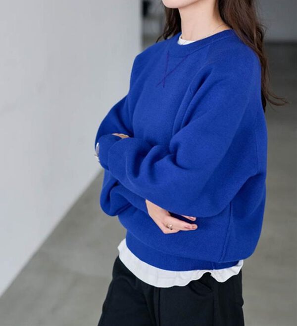 RANAN（ラナン）の「パチパチしにくい！大人のきれいめトレーナーニット（ニット・セーター）」｜詳細画像