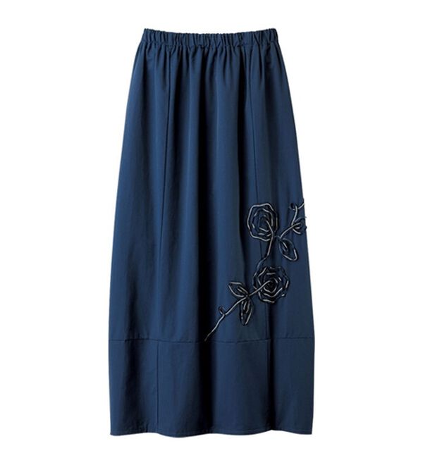 ルフラン（ルフラン）の「【２色組】コード刺しゅうコクーンスカート（ひざ丈スカート）」｜詳細画像