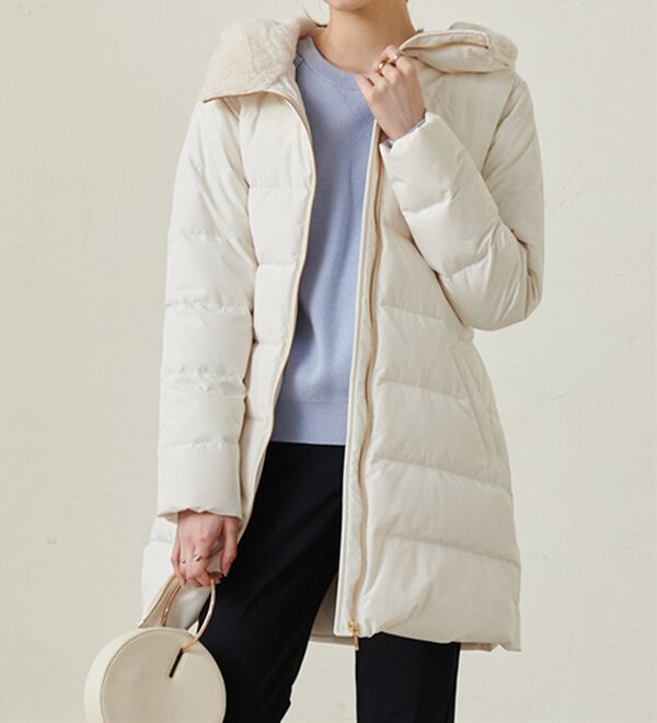 RANAN（ラナン）の「暖かファーフード使いすっきりダウンコート（ダウンコート・ジャケット・ベスト）」｜詳細画像