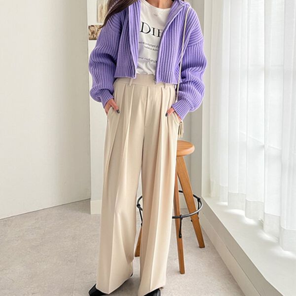 ショート丈ニットパーカー - ベルーナ【公式】