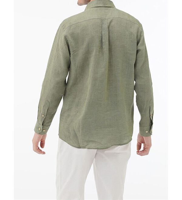 「＜コムルヴァン・オム＞大人のフレンチリネン１００％シャツ（メンズシャツ）」｜詳細画像
