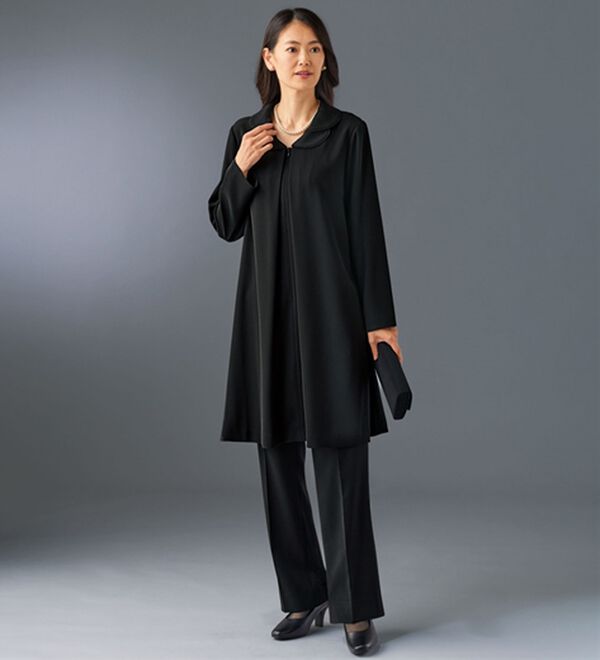 洗えるストレッチ素材！ゆったりチュニックセットアップ - ベルーナ