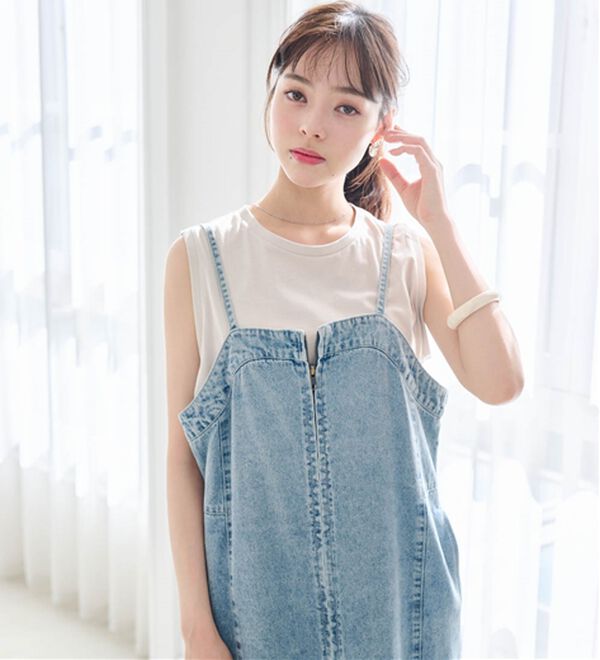 RANAN（ラナン）の「ひんやり！＜BC＞綿100％タンクトップ【選べる着丈】（カットソー）」｜詳細画像