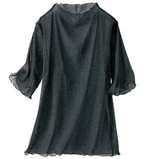 BELLUNA（ベルーナ）の「ラメシアーメロー使いトップス（カットソー）」｜ブラック