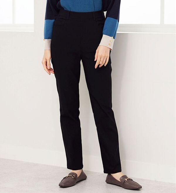 BELLUNA（ベルーナ）の「裏起毛ツイル素材ストレッチパンツ（フルレングスパンツ）」｜詳細画像