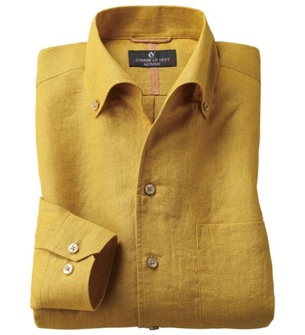 「＜コムルヴァン・オム＞大人のフレンチリネン１００％シャツ（メンズシャツ）」｜詳細画像