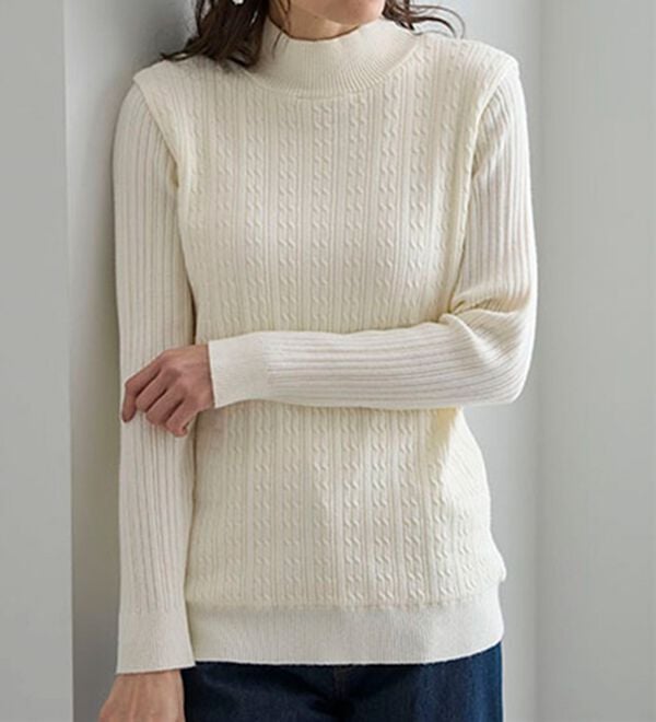 BELLUNA（ベルーナ）の「洗える！裏ベロアあったかセーター（ニット・セーター）」｜詳細画像