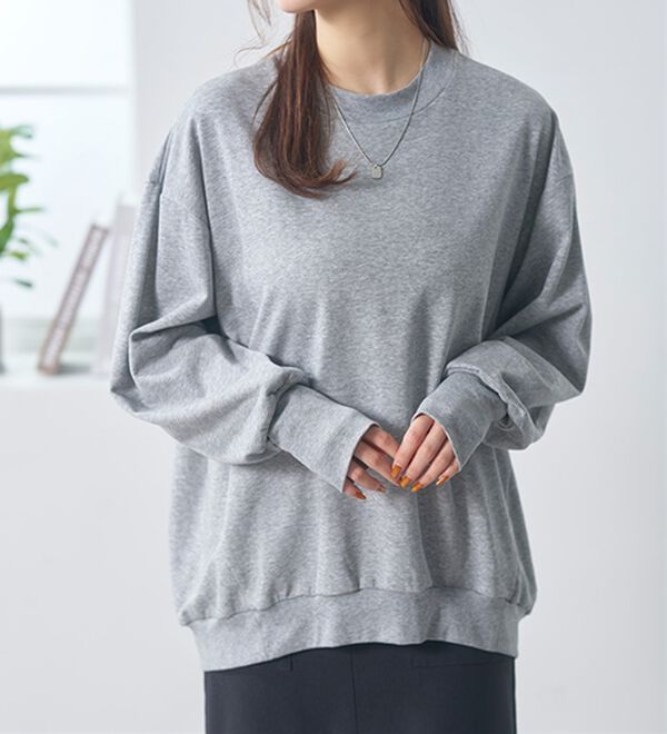 BELLUNA（ベルーナ）の「長めのリブが差をつける！全隠しトレーナー（カットソー）」｜詳細画像