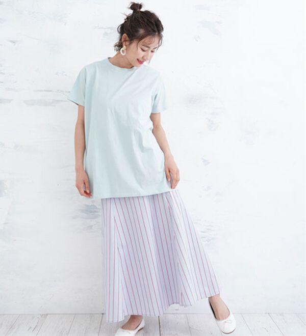 A HAPPY MARILYN（アハッピーマリリン）の「【麗シルエット】綿１００％ 気になるヒップをふわっと隠す バックギャザー チュニック（チュニック）」｜詳細画像