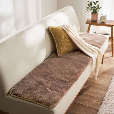 「ふかふか短毛ムートンシートクッション（クッション・クッションカバー）」