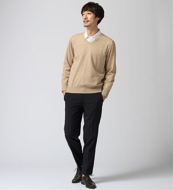 REMEN'S（リメンズ）の「【洗える】やわらかタッチＶネックセーター（メンズニット・セーター）」｜詳細画像