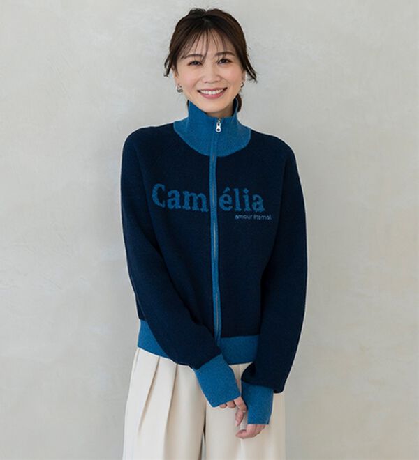 BELLUNA（ベルーナ）の「ジッパーロゴニットパーカー（その他ジャケット）」｜詳細画像