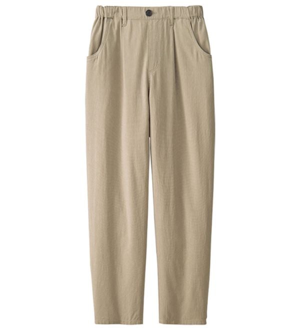BELLUNA（ベルーナ）の「綿混素材ゆったりコクーンパンツ（ワイドパンツ・ガウチョ）」｜詳細画像