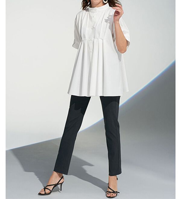 BELLUNA（ベルーナ）の「色焼けしにくい黒！ストレートパンツ（フルレングスパンツ）」｜詳細画像