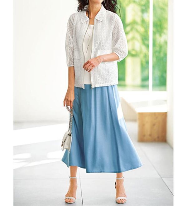 BELLUNA（ベルーナ）の「ふわり軽やかレーヨン素材フレアスカート（ロングスカート）」｜詳細画像