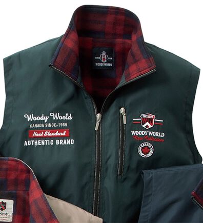 「ブランドデザイン裏フリースベスト（メンズベスト）」