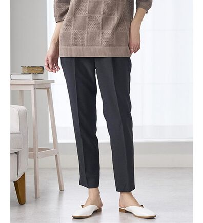 BELLUNA（ベルーナ）の「ヒンヤリ爽快！麻調ビンテージテーパードパンツ（テーパードパンツ）」