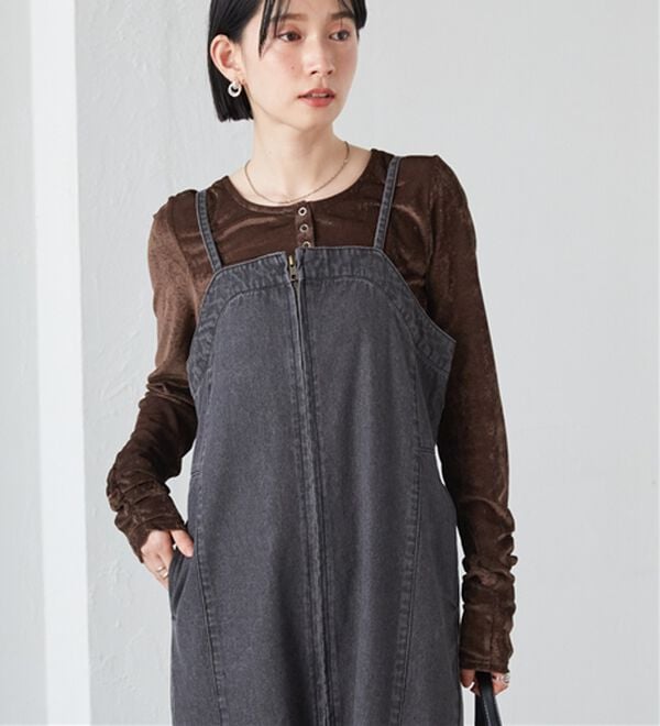 RANAN（ラナン）の「フロントジップデニムジャンスカ（その他ワンピース）」｜詳細画像