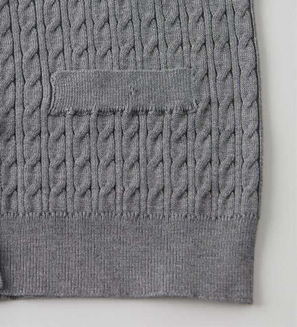 RANAN（ラナン）の「＜Ｕ．Ｓ．Ｐ＞ゴールド調ボタン刺繍ケーブルカーディガン（ニット・セーター）」｜詳細画像