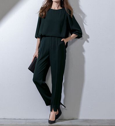 RANAN（ラナン）の「ひんやり！バルーン袖ブラウスセットアップ（ブラックフォーマル（喪服・礼服））」