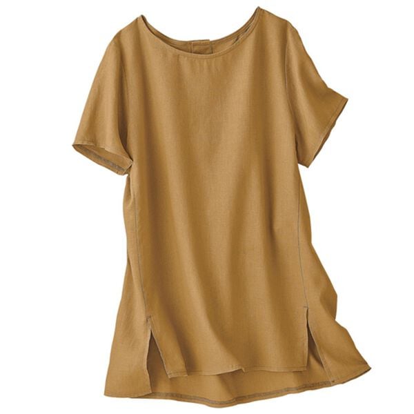 BELLUNA（ベルーナ）の「リネンレーヨン美フォルムブラウス（ブラウス）」｜マスタード