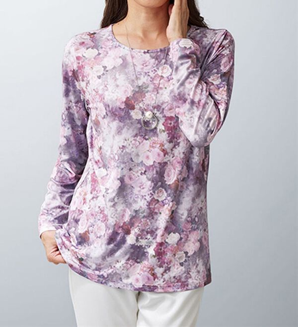 BELLUNA（ベルーナ）の「プリントプルオーバー付カットツイード調アンサンブル（その他ジャケット）」｜詳細画像