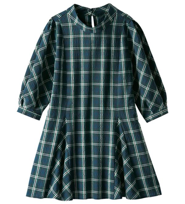 BELLUNA（ベルーナ）の「着痩せ！サッカー素材切替ブラウス（ブラウス）」｜詳細画像