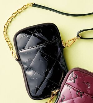 「＜ブルーノロッシ＞スマホショルダー（ショルダーバッグ）」｜ブラック