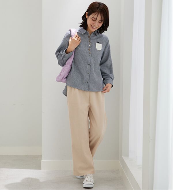 BELLUNA（ベルーナ）の「アニマル刺しゅう多ボタンデザインブラウス（ブラウス）」｜詳細画像