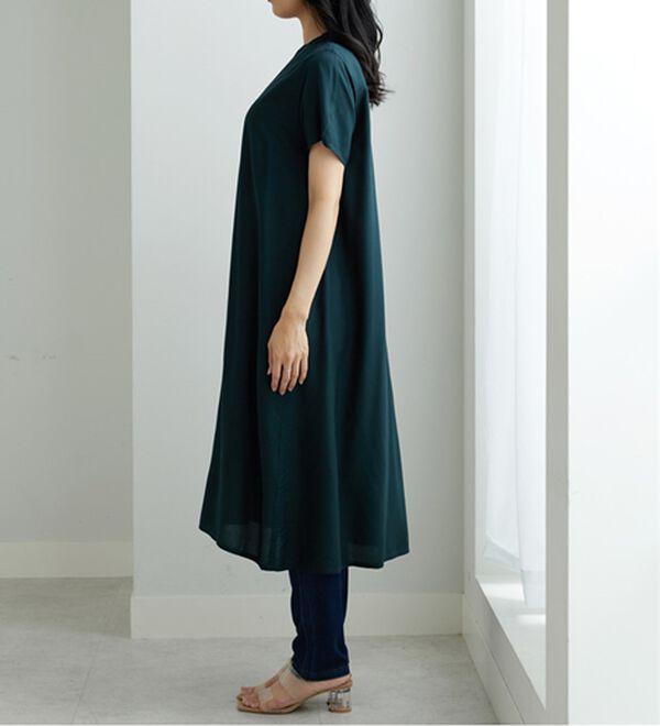 BELLUNA（ベルーナ）の「レーヨン素材スキッパーデザインワンピース（その他ワンピース）」｜詳細画像