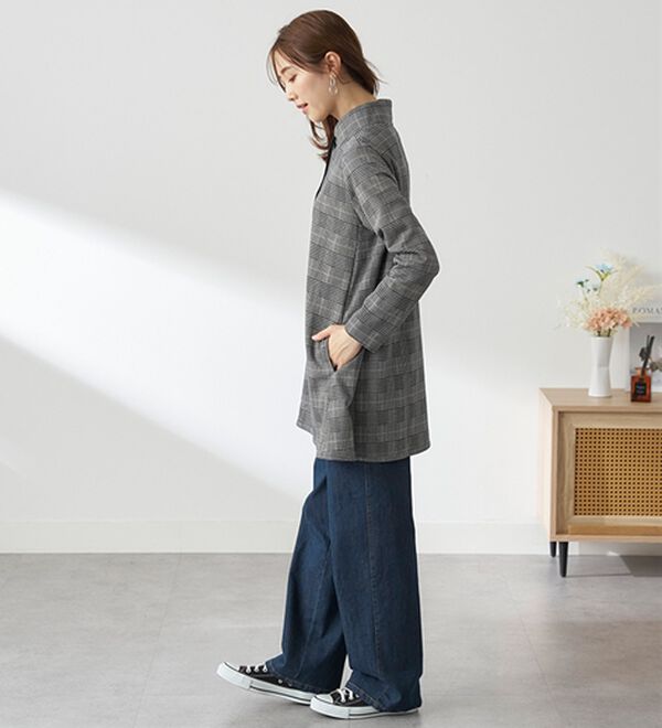 BELLUNA（ベルーナ）の「まるで着る毛布！静電防止付裏ファーフード風チュニック（チュニック）」｜詳細画像