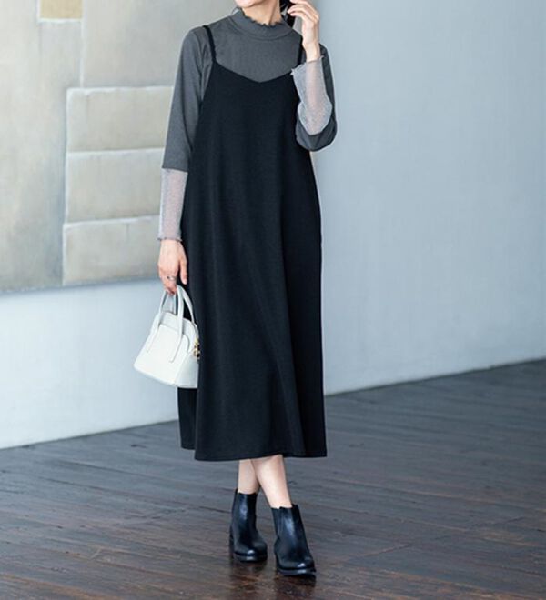 BELLUNA（ベルーナ）の「【2点セット】袖切替プルオーバー付ワンピアンサンブル（その他ワンピース）」｜詳細画像