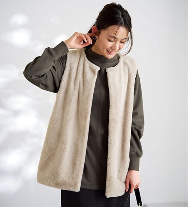 BELLUNA（ベルーナ）の「【メルティポンチ】保湿加工着回しプルオーバー（カットソー）」｜詳細画像
