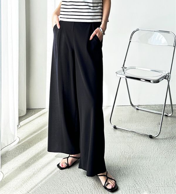 GeeRA（ジーラ）の「接触冷感！美脚ストレッチワイドパンツ（ワイドパンツ・ガウチョ）」｜詳細画像