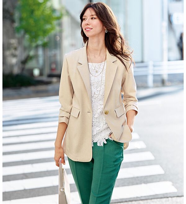 BELLUNA（ベルーナ）の「＜楽スタフィット＞テーラードジャケット（テーラードジャケット）」｜詳細画像