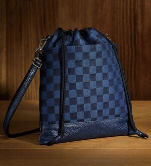 「倉敷デニム&times;姫路レザー２ＷＡＹイマドキ信玄袋（その他メンズバッグ）」｜詳細画像