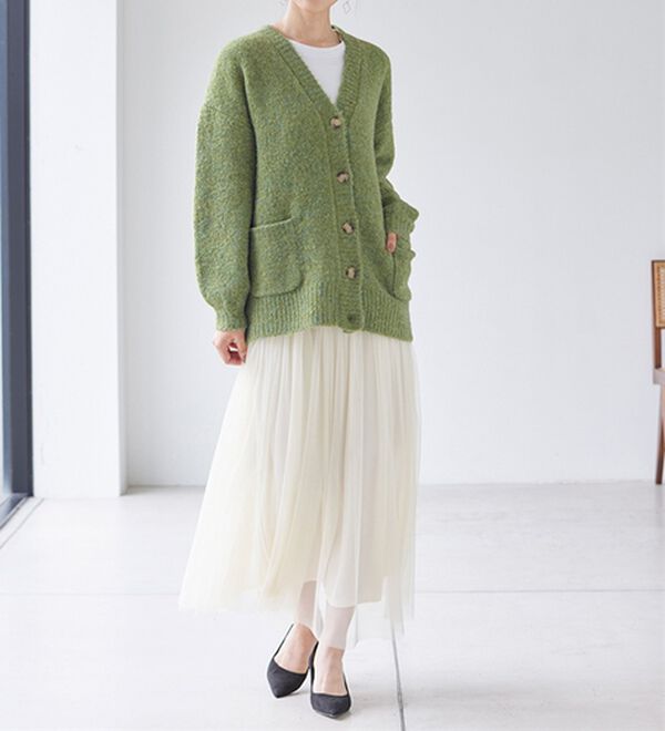 RANAN（ラナン）の「ふわっと可愛いフリルギャザーチュールスカート（ロングスカート）」｜詳細画像