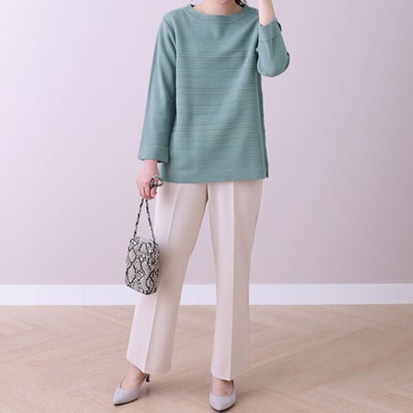 BELLUNA（ベルーナ）の「ミラノリブニットラメ使いプルオーバー（ニット・セーター）」｜詳細画像