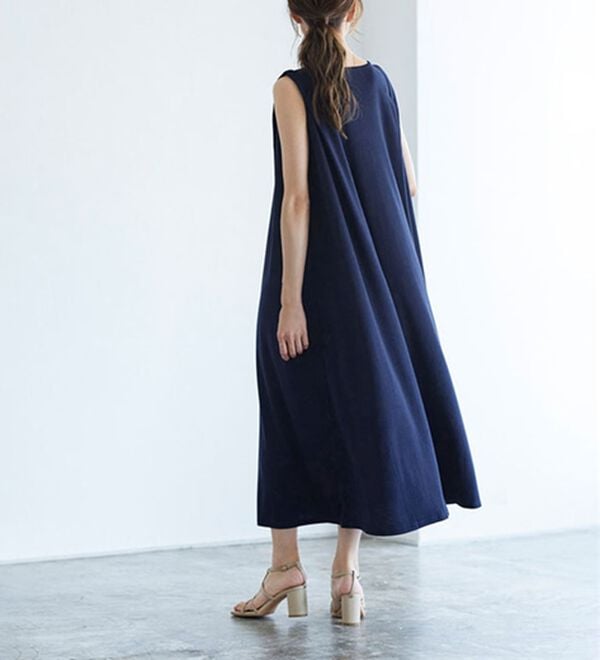 Pierrot（ピエロ）の「タックスリーブロングワンピース（ロングワンピース）」｜詳細画像