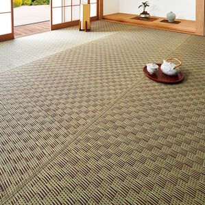 「小さな格子柄がきれいな上敷（い草ラグ）」｜詳細画像