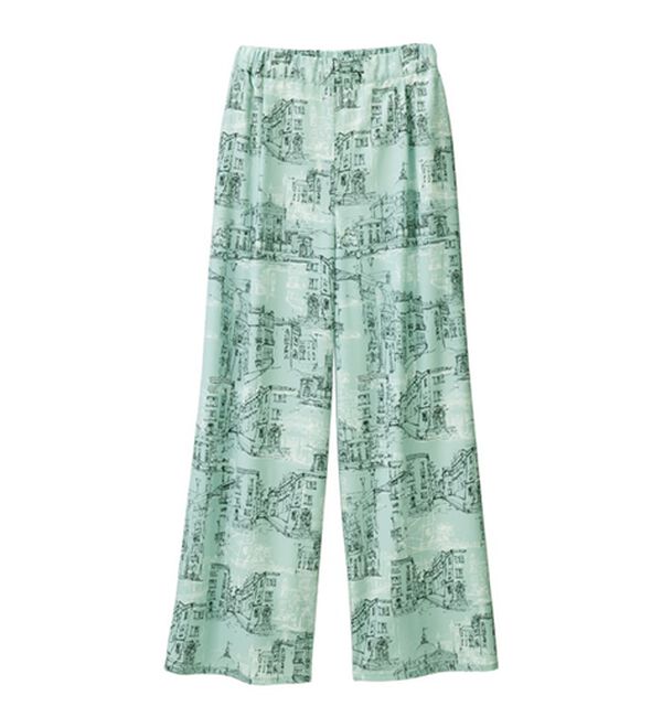 RANAN（ラナン）の「スカーフプリントセミワイドパンツ（フルレングスパンツ）」｜詳細画像