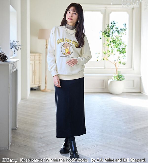 BELLUNA（ベルーナ）の「＜Ｄｉｓｎｅｙ＞【プー】プリント裏起毛トレーナー（トレーナー・スウェット）」｜詳細画像