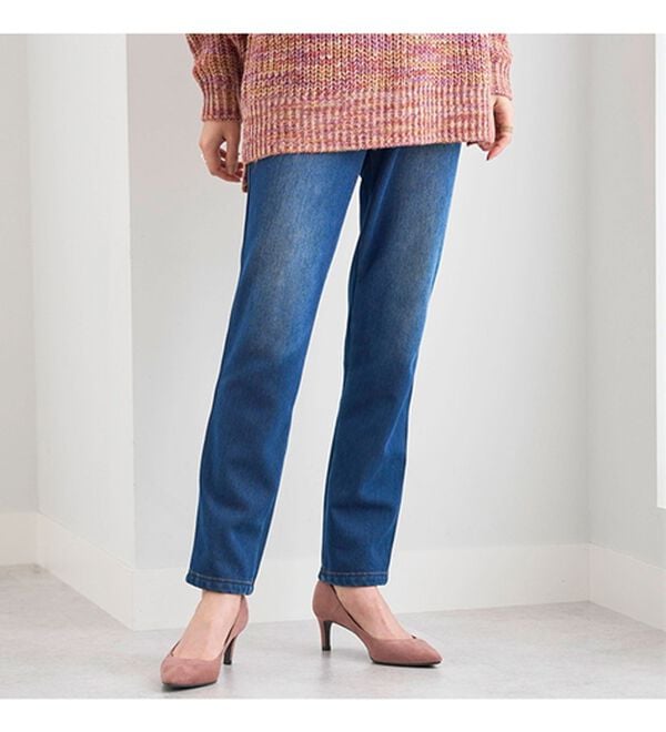 BELLUNA（ベルーナ）の「裏ベロアストレッチ素材レギンスパンツ（フルレングスパンツ）」｜詳細画像