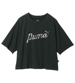RANAN（ラナン）の「＜ＰＵＭＡ＞ＥＳＳ＋　ＢＬＯＳＳＯＭ　グラフィックＴシャツ（Tシャツ）」｜ブラック